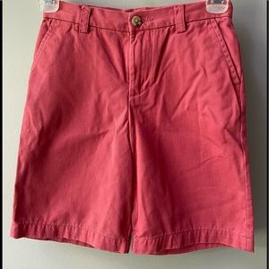 Boys Polo Washed Red Twill Shorts sz 7